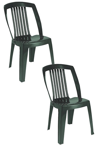 Papatya Favori Sandalye Yeşil 2li - Plastik Bahçe Balkon Sandalyesi