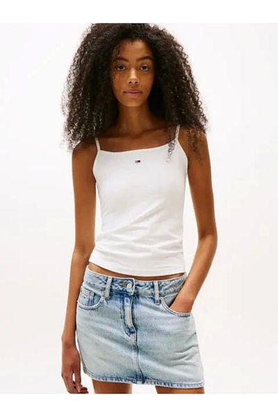 Tommy Jeans Women's Crew Neck White T-shirt