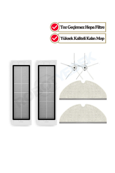 robotyedek Roborock S5 Max (alb) - Filtru Hepa de schimb și perie laterală pe...