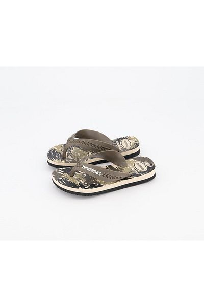 Havaianas شبشب ماكس تريند للأطفال للأولاد، أسود وأخضر وبيج