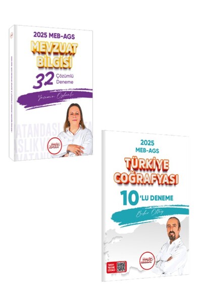 Hangi KPSS 2025 MEB-AGS Mevzuat Bilgisi 32 Çözümlü - Türkiye Coğrafyası 10 Çözümlü Deneme İkili Set