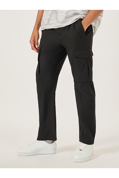 Fort Collins By Styli Mid Rise Straight Fit Track Pant with Drawstring