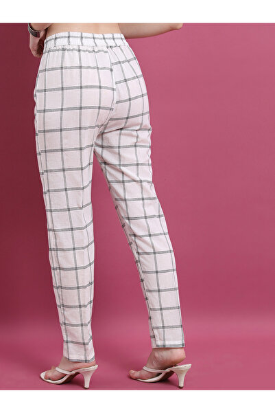 Vishudh By Styli Women Multi-Colored Checked Stright Pant