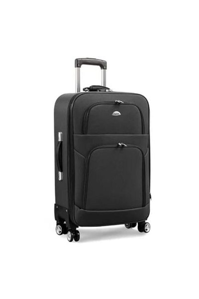 OEM Troler Easy trip 4 roti double 360 ​​grade inchidere cifru negru 57 cm