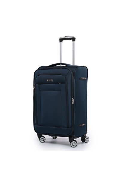 OEM Troler ORMI, rigid, 4 roti, albastru inchis, 46x30x77cm