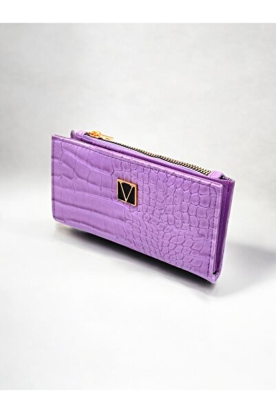 UCCELLO Portofel pentru femei cu aspect de crocodil