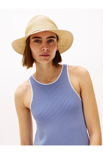 Tommy Hilfiger TH PREMIUM BEACH FEDORA Kadın Şapka AW0AW17135RBT