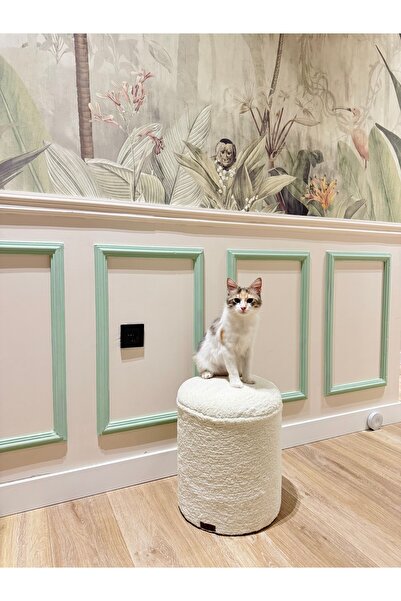 S Home Design Concept Berry Teddy Peluş Yuvarlak, Silindir Puf
