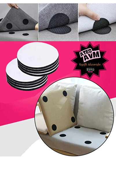 Euro Pink 1 Adet Halı Kilim Koltuk Örtüsü Kaydırmaz Sabitleyici Cırt Cırt'lı