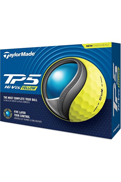 TaylorMade Tp5 Tour Spin Golf Ball, 5-Layer, Soft Feel and High Green Surroun...