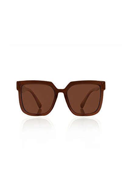 Chunky Frame Hallss Unisex Brown Sunglasses