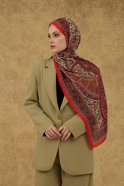 İpekhan İpekhan Soft Shawl Red Burgundy 3051-08