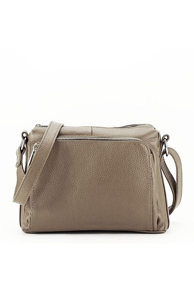 OEM Geanta din piele naturala Camelia 123 Maro deschis