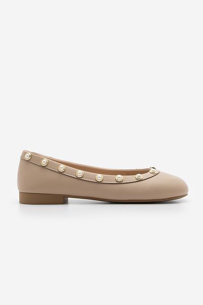 Marjin Beige Damenkleidung Pearl Daily Ballet Ballet Vigat