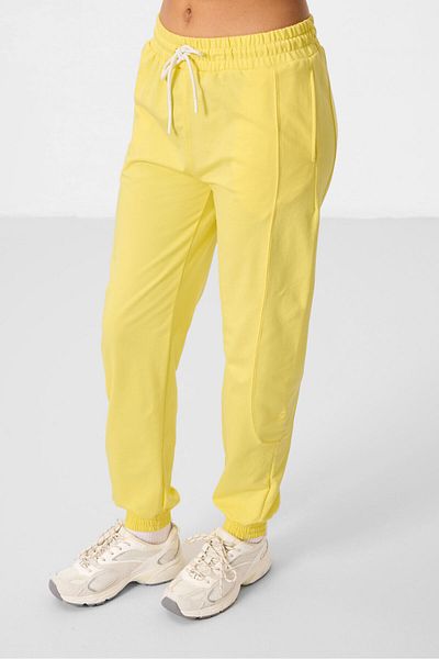 TOMMY LIFE Lemon O Neck Basic Oversize Women's Tracksuit Tunic Set - 95347