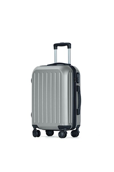 OEM Troler cabina avion RYER, 36 l, impermeabil, roti silentioase, incuietoare cifru, gri deschis