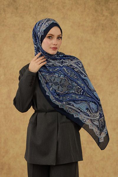 İpekhan İpekhan Μαλακό Σάλι Saks Blue 3052-12