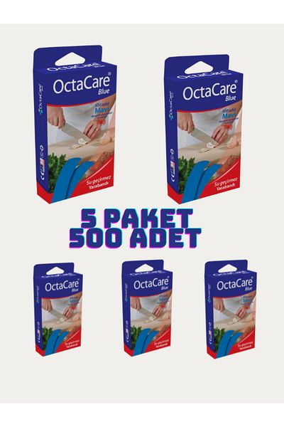 Octacare Blue Band-Aid with Metal Detector 500 Pieces (Package) (Isg and Ministry Required)