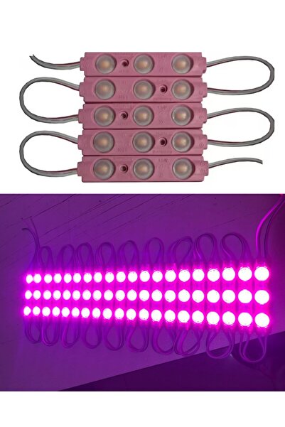 BALP Pembe 3 Ledli Kablolu Parmak Led 12 v 5 adet