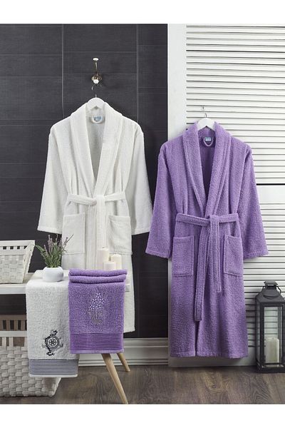 ENESSA Family Bathrobe Set Set of 4 with Towels