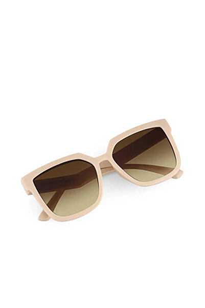 Chunky Frame Hallss Unisex Cream Sunglasses