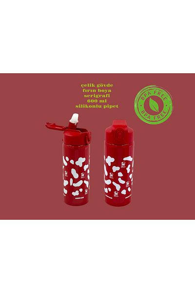 CEM HOME Stainless 304 Steel Sportsman Silicone Gasket Leakproof Water Bottle 600ml