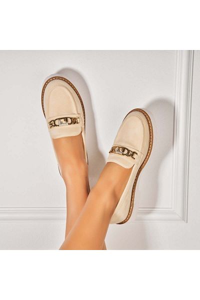 Joana Women's Casual Shoes Beige Made of Eco-Leather Ajay