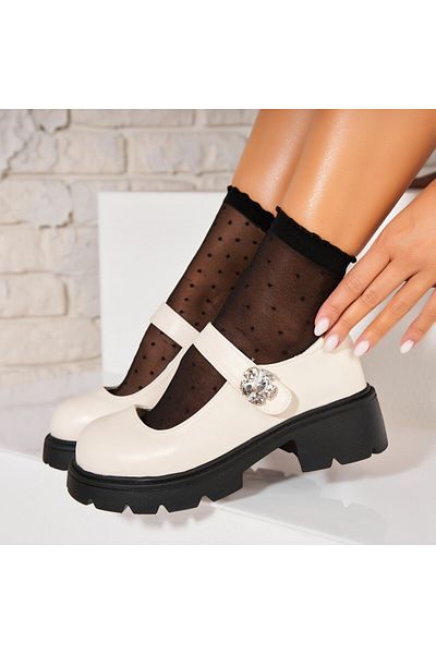 Joana Women's casual shoes Beige made of ecological leather Blaise