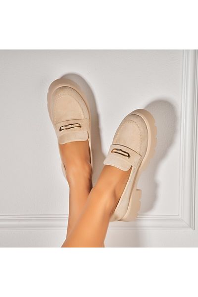 Joana Women's Casual Beige Suede Shoes Kristine