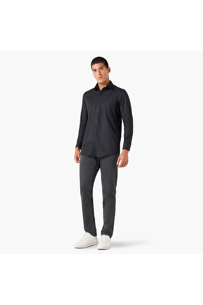 FAV Regular Fit Textured Collared Shirt with Chest Pocket