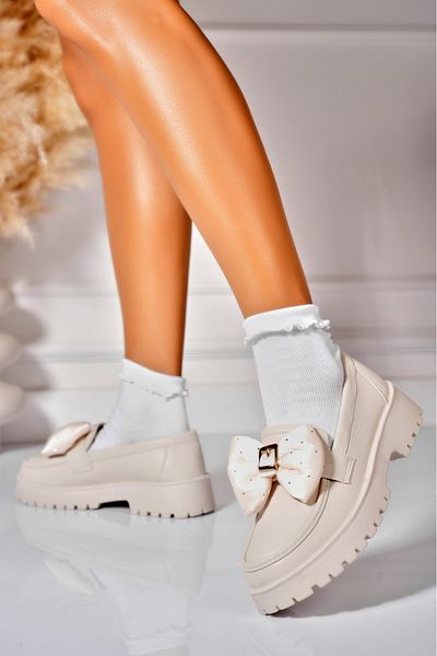 Joana Women's casual shoes Beige made of Ciela Eco-leather