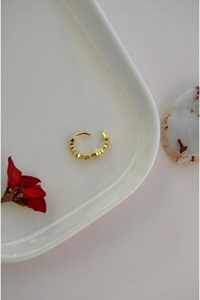 Sacce Scarves&Accessories Taşlı Sıralı Mini Kalpli Halka Tragus Helix KIkırdak Piercing Forward Helix