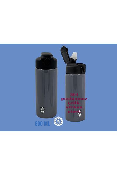 CEM HOME Stainless 304 Steel Sportsman Silicone Gasket Leakproof Water Bottle 600ml