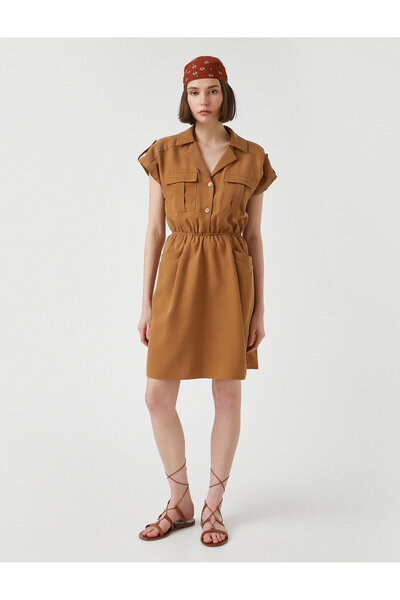 Koton Φόρεμα με κοντομάνικο τσέπη