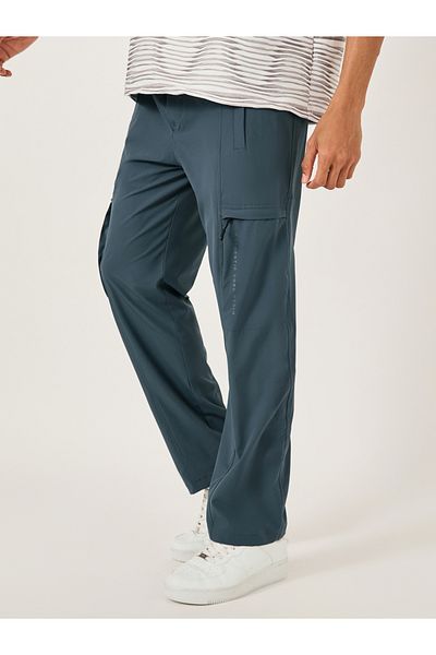 Fort Collins By Styli Mid Rise Straight Fit Track Pant with Drawstring