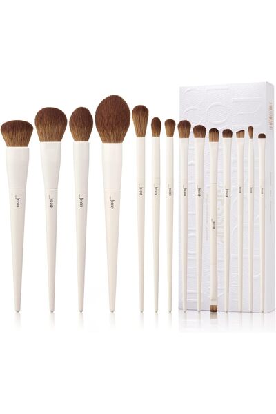 Jessup مجموعة فرش مكياج نباتية احترافية صديقة للبيئة لبودرة الأساس الصناعية T329