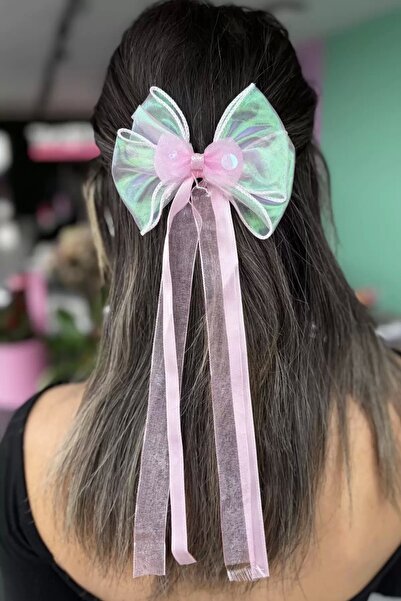 TakıDolabı اللون الوردي الهولوغرام الشريط مفصلة المشبك كوليت