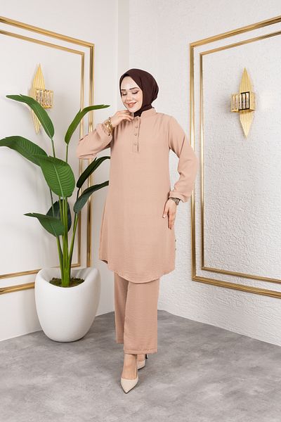 Nevayla Moda Aerobin Υφασμάτινο Σετ Διπλό - Camel / T0109