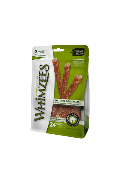 Whimzees Veggie Sausage Natural Dog Treats - 28 pcs