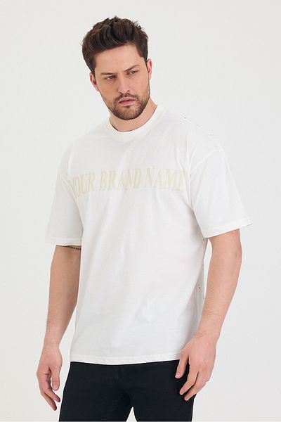 COOL TARZ Μπλουζάκι με λαιμόκοψη Oversize Μπροστά και Πίσω Dollar με στάμπα casual Unisex T-shirt