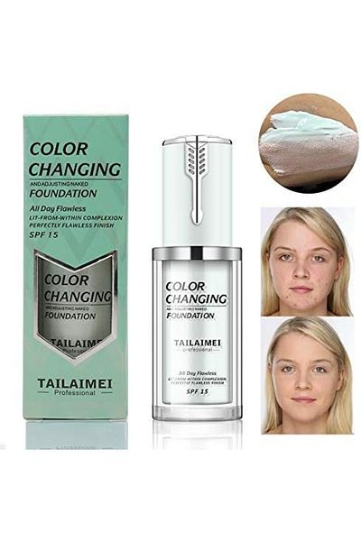 TLM Podkladová báze, pro všechny typy pleti, TLM, měnící barvu, zelená, 40 ml