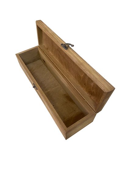 Store صندوق تخزين مطلي بلون الجوز من خشب أيوس الطبيعي، منظم (مقاس 36 × 10 × 8.5)