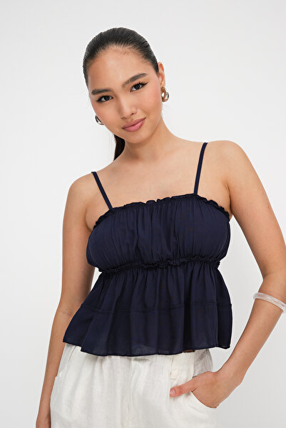 Addax Μπλούζα με λεπτομέρεια με κορδόνι A17071