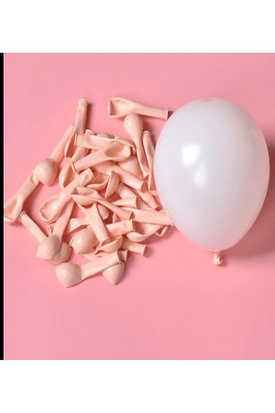Deniz Party Store 5 Inch Tiny Latex Balloon 12.5 Cm Diameter 20 Pieces Macaron Salmon