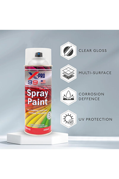 X-PRO 99 Spray Paint - Clear Gloss Lacquer (450ml)