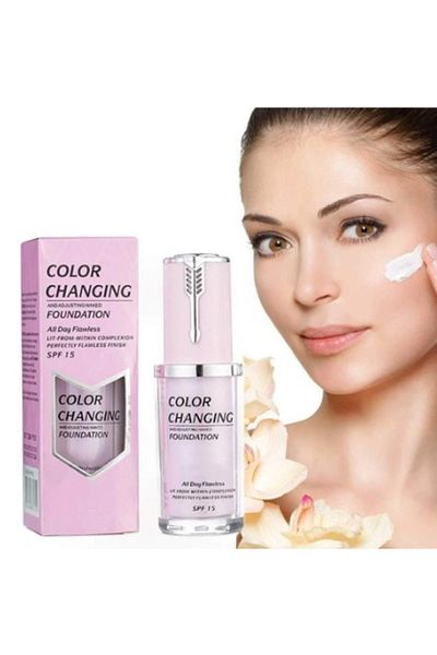 TLM Adaptable Foundation, Waterproof, , Color Changing, Spf15, Pink, 40 ml