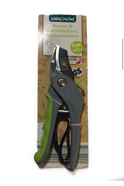 BGA Gardenline Professional Pruning Shears 8mm Cutting Diameter Stainless Steel