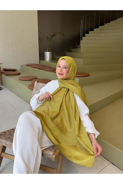 Mira İpek Shine Pattern Jacquard Shawl