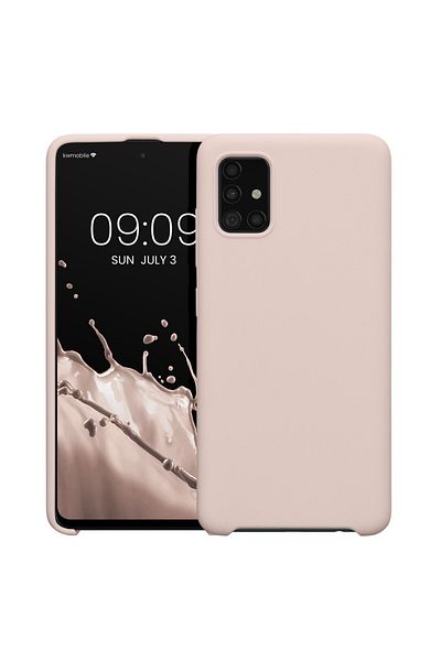 KWmobile Husa pentru Samsung Galaxy A51, silicon, crem, 51197.225