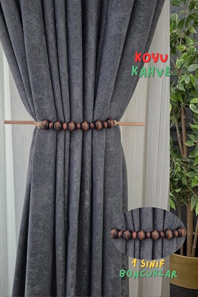 Armashine Στολίδι θήκης κουρτινών σε στυλ Bohemian από γυαλισμένο ξύλο, Αξεσο...